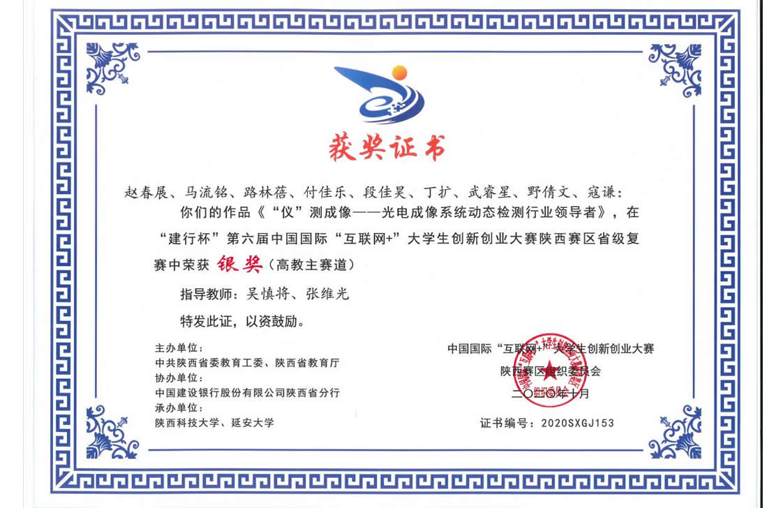 2020年互联网+大赛省级银奖